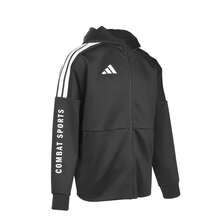 Adidas Men's Sports Jacket, Stand Collar Hooded Design, Minimalist Versatile Casual Outerwear, Street Fashion Streetwear - Black - View 9