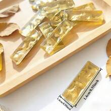 100g/Pack Sunflower Textured Mosaic Glass Bricks, Electroplated Concave-Convex Surface, Mixed Gold And Pink, Suitable For Home Decor, Space, Mirror Decoration, Handicraft, Outdoor Decoration, Craft Decoration, Art Decoration, Scene Decoration, Wall And Bar Decoration, DIY Jewelry Making, Soluble Glass Material - Concave-convex Long Gold Bar - View 4