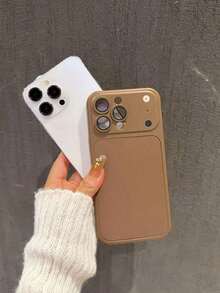 Burgundy Solid Color 2-In-1 Personalized Instant Change 17 Series Phone Compatible With 11 12 13 14 15 16 17 15 Pro 16 Pro 17 Pro And Other Models, Boyfriend/Girlfriend - Brown - View 6