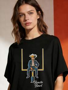 Bad Bunnys Super Bowls 2026 Shirt Puerto Rican Football Tee Halftime Show Game Day Top Benito Bowl-Shirt_ Benito Bowl Comfort Tee, Bunny Bowl Shirt - màu đen - Xem 2