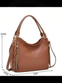 Women's Retro Large Capacity Tote Shoulder Bag - 咖啡 - 查看 4