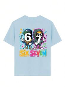 67 And 67 Puzzle Design T-Shirt For Preteen Boys, Italian Riddle T-Shirt Suitable For Math Puzzle And Video Game Enthusiasts - Black - View 8