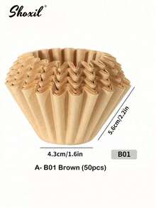 shoxil 50/100pcs Coffee Filter, V-Shaped Coffee Filter Paper, Coffee Paper Filter, Disposable Coffee Tea Filters,Brown Fan-Shaped Coffee Filter Paper, Coffee Filter, V-Shaped Coffee Filter Paper, Coffee Paper Filter, Disposable Coffee Tea Filters For Pour Over And Drip Coffee Makerfor Pour Over And Drip Coffee Maker - Coffee Filter Paper - View 18