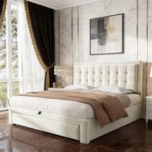 Bed Bases & Foundations - Beige + Velvet - View 1