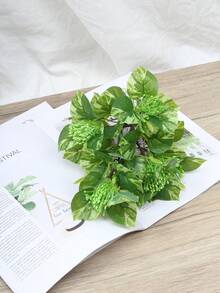 1pc Artificial 6-Fruit Green Rattan Decor, Desktop Decoration, Party DIY, Suitable For Restaurant, Outdoor, Wedding Floral Arrangement - Green - View 3