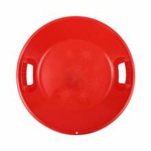 SENDERPICK 1PCS Downhill Snow Scooter Snow Sled Round Snow Sled - Red - View 4