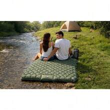 Trintion Thick Inflatable Camping Mat, Outdoor Moisture-Proof Mattress, Portable Picnic Mat, Park Camping Nap Mat, Foldable Design, Comfortable And Durable - Green - View 6