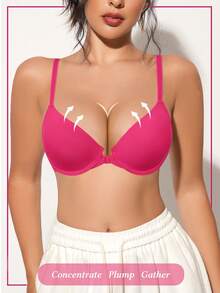 Áo ngực nâng đỡ cài trước Peach Girl - Nâng ngực, thoáng khí và thoải mái, lý tưởng cho mặc hàng ngày. - Màu Hồng Tươi - Xem 5