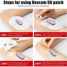 Dex Com G6 Receiver Case Silicone With 20PCS Transparent Patches - Dex Com G6 Sensor Shockproof Anti-Drop Protective Case By YOUSHARES - Red Case_patch_20 - View 6