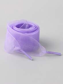 彩色薄纱鞋带，时尚纯色透明丝绸鞋带，多种颜色可选，适用于女士运动鞋、帆布鞋的替换配件 - 彩色 - 查看 24