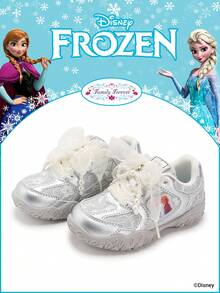 Disney 1 đôi giày thể thao trẻ em chính hãng, bao gồm giày thể thao Công chúa, Công chúa Anna và Công chúa Arendelle, phù hợp cho sinh hoạt hàng ngày, các hoạt động thể thao ngày lễ và ngoài trời. Đế giày thoải mái, chống trơn trượt, bền và thoáng khí. - Bạc - Xem 1