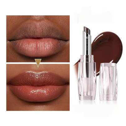 YOUNG VISION 1pc Moisturizing Lipstick, High-Quality Pink Crystal Casing, Moisturizing & Nourishing, Non-Drying, Smooth Application, Fades Fine Lines, Plumping, Suitable For Daily Wear, Work, Commute, Touch-Up