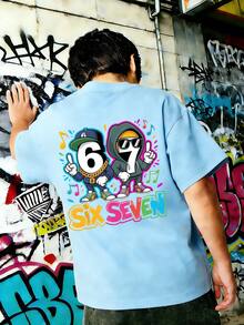 67 And 67 Puzzle Design T-Shirt For Preteen Boys, Italian Riddle T-Shirt Suitable For Math Puzzle And Video Game Enthusiasts - Black - View 4
