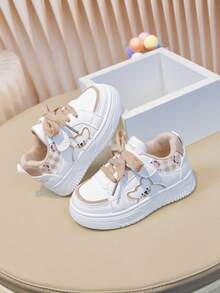 1双儿童卡通印花休闲运动鞋，春秋季新款学生运动鞋 - 卡其色 - 查看 4