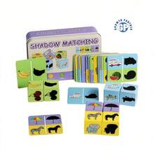 Wooden Shadow Matching Building Blocks In Metal Box, Children's Educational Toy Wooden Shadow Matching Building Blocks In Metal Box, Children's Educational Toy Wooden Educational Building Blocks, Wooden Building Blocks Puzzle Toy Wooden Building Blocks, Wooden Educational Building Blocks Toy Wooden Building Blocks, Wooden Building Blocks Puzzle - Multicolor - View 6