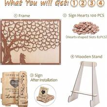 木质签到板，木制工艺品，婚礼宾客签到簿，留言板，创意纪念礼品 - 多色 - 查看 9