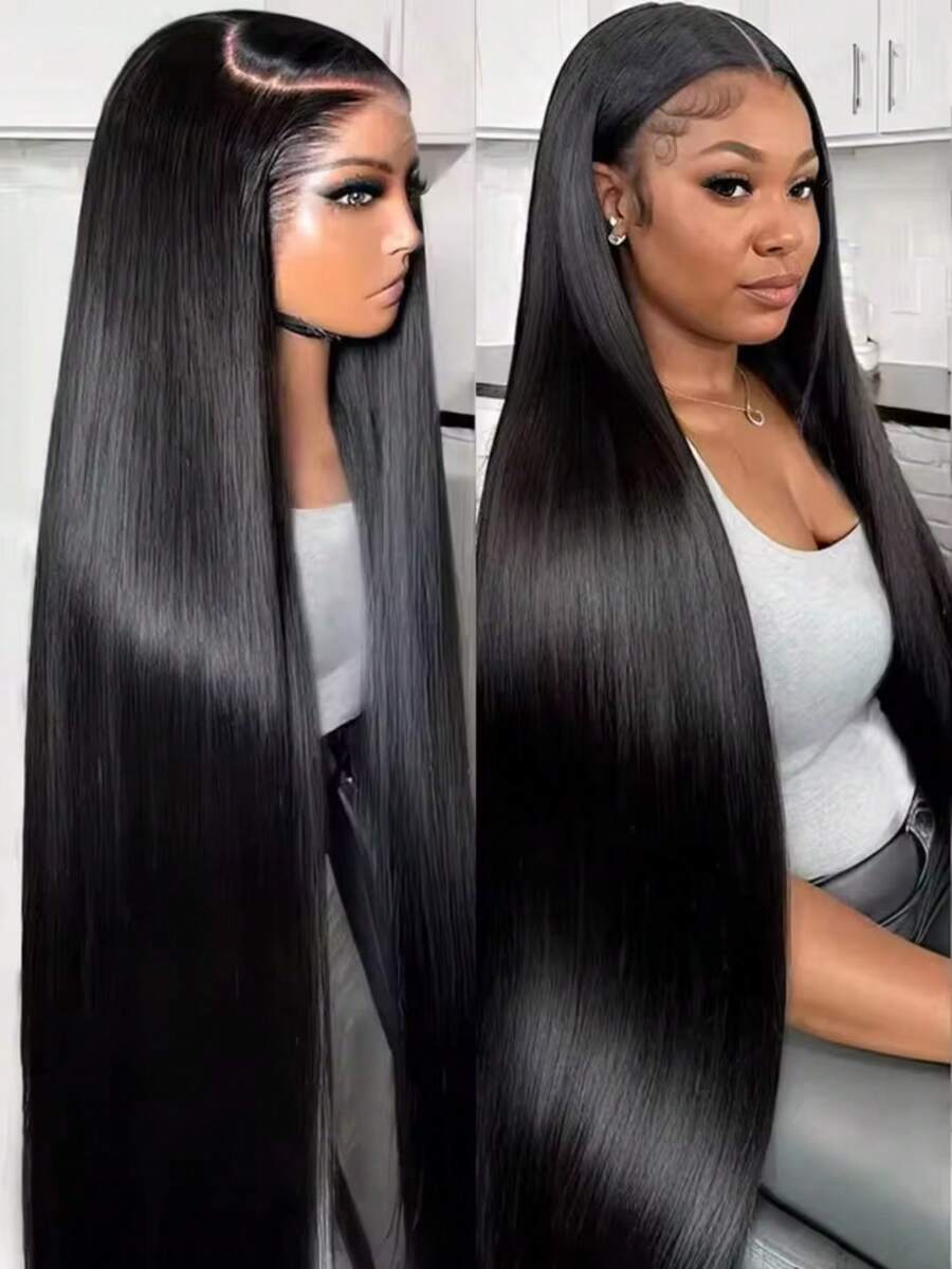 CEXXY 13x6 Brazilian Straight Lace Front Human Hair Wig 100% Real HD Transparent Lace Wigs For Women Deep Part Pre Plucked With Baby Hair Natural Hairline Glueless 5x7 Lace Wig Beginner Friendly Easy Install 360 Full Lace Wig Human Hair For Ponytail Bun Updo Hairstyles - SPure Natural - 查看 1