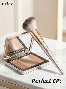 OEIEZ Large-Sized Contouring Brush, Makeup Brush For Creating Flawless Dimension & Sculpting, Use With Bronzer, Powder, Liquids & Creams, Face Neck Body Leg Tanning Makeup(Gold),Giveaways - Gold - View 8