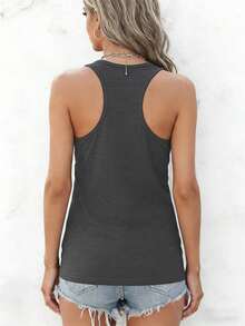 ELYSIAN WEAR 180G Vest Casual Summer Style Women's Sleeveless Top With Colorful Birds And Flowers Print For Nature Lovers And Outdoor Activities - 灰色 - 查看 4