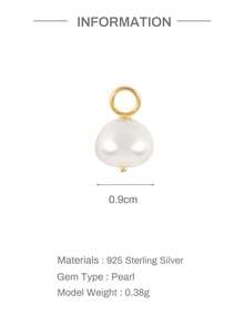 1件 925純銀鍍金垂墜環狀耳環鏈條吊墜飾品，精緻耳軟骨耳垂穿孔耳飾，女性禮物 - 金色 - 查看 6