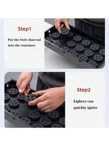 10/30/50/100块装速燃果炭，适用于焚香、阿拉伯香料、无烟木炭，适合家庭燃烧、烧烤、室内生火、户外露营和泡茶。 - 33毫米 - 查看 4
