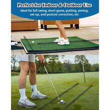 Alignment Sticks, 2 Pack Plastic 49 Inch Collapsible Alignment Stick Practice Rods Aid Aiming, Putting, Swing Trainer, Posture Corrector With Tube Case, Training Equipment - Blue - View 8