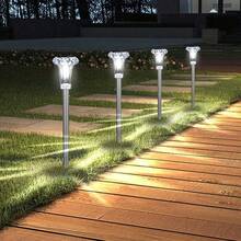 Solar Lights Outdoor Waterproof, Stainless Steel LED Solar Garden Lights For Patio, Lawn, Yard And Landscape, Garden Decor Patio Decor (2-4Pack) - Crystal Stick - View 9