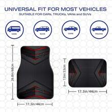 4PCS Cool Printed Car Floor Mats - Durable Polyester Floor Liners,  And Practical, Ideal Gift Choice, Long-Lasting, Suitable For Trucks, Sedans, SUVs, And Other Vehicles - 4 cái - Xem 5