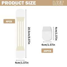 Invisible Neck Support Tape, Reusable & Waterproof Design, 4 Tapes + 20 Neck Tape Set - White - View 2