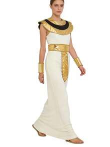 4pcs Adult Ancient Egyptian Pharaoh, Roman, Nile River Queen, Cleopatra Costume Accessories Set, Suitable For Festival, Party, Performance, Decoration, Festival Accessories - Gold - View 4