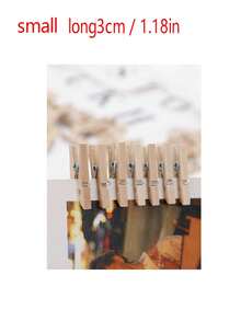 50 piezas Surtido de pinzas de madera pequeñas y coloridas, pinzas para colgar fotos, pinzas para notas lindas, pinzas para ropa, abrazaderas, pinzas de madera para fotos, adecuadas para manualidades, decoración DIY multifuncional - Multicolor - Ver 12