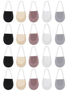 1/5/10 Pairs Of Spring And Summer Women's Socks Ultrathin Breathable Invisible Half Feet No Show Low Cut Boat Socks Invisible Ice Skil Sock Ladies Sokken - Multicolor - View 17