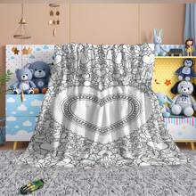 1pc Ocean World Adult Coloring Blanket With Sea Turtle, Starfish & Seahorse Patterns - Thickened Flannel All-Season Warm Throw For Adults &, Relax Coloring Book Pages Bedspread, Sofa Bed Cover, Marine Life Design Gift Her Gifts For Her, Him, Family, Boyfriend, Girlfriend, Father, Family, Mother, Lover, Daughter, Son, Grandfather, Grandmother, Friend, Classmate, Pet. Perfect Nap, Camping, Travel, Home, Daily Life, Office Decoration, Birthday, Anniversary, Valentine's Day, Thanksgiving, Christmas, Halloween, Mother's Day, Father's Day, Wedding, New Year Gifts,Back To School Season - 多色3 - 查看 3