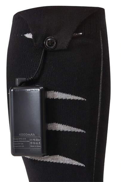 2 Pairs Rechargeable Heated Socks Battery-Powered Long Lasting Warmth Adjustable Heat Levels