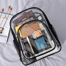 ¡RecomendadoMochila transparente, Mochila de PVC transparente para adultos, Niñas, Niños, Escuela, , Estadio, Trabajo, Viajes¡Top de Temporada - Negro - Ver 9