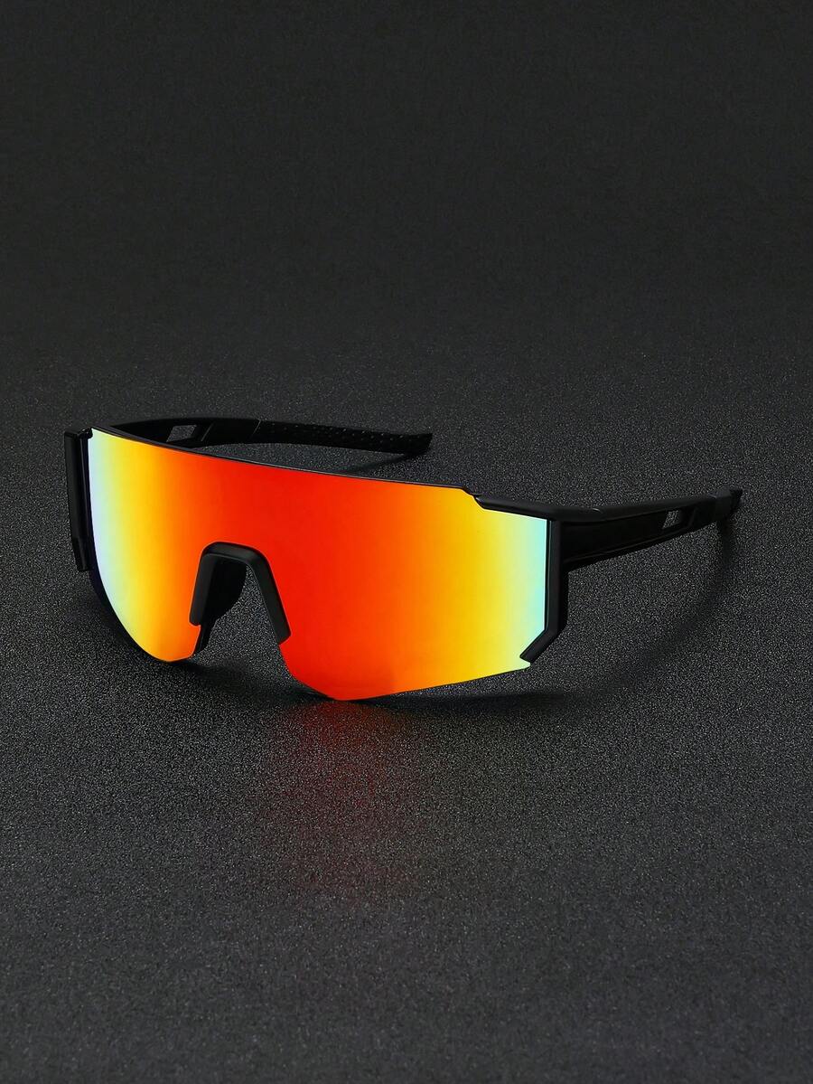 1 Pair Men's Outdoor Cycling Hiking Sports Goggles, One-Piece Purple & Blue Anti-Wind Protective Eyewear - Goggles - Multi-colored - View 1