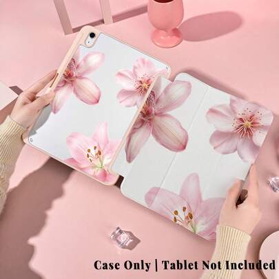 1个带笔槽的多角度磁吸支架保护套，支持自动休眠/唤醒功能，可爱平板电脑保护套，兼容Pro/Air/三星Galaxy A9/S9/S7/S10+/小米Pad/5/6/7