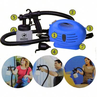 Pulverizador eléctrico portátil de pintura de 750 W, 370 x 240 x 210 mm (azul, WC-009, RATHORE)