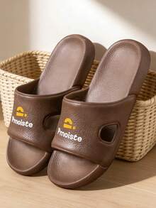 Men's Lightweight EVA Soft Sole Flip Flops, Non-Slip Breathable Casual Beach Slippers, Summer - Brown - View 1