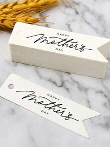 50/100/200pcs Mother's Day Gift Labels, Mother's Day Hanging Labels, Suitable For DIY Handicrafts And Mother's Party Gift Packaging - Multicolor - View 4