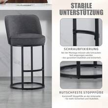 Sgabelli bar - Grigio + Lino - Visualizzare 5