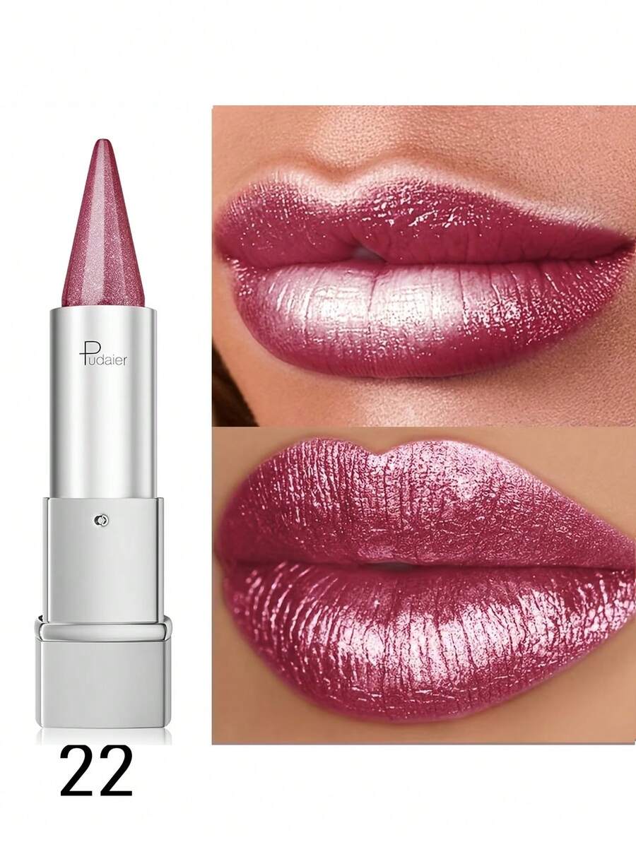 Pudaier Waterproof, Non-Stick Velvet Pearl Lipstick, Moisturizing And Smooth Texture Suitable For All Skin Tones, Valentine's Day Gift - 22 - 查看 1