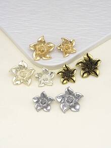 10pcs/Pack Floral Metal Buttons, DIY Sewing Decorative Buttons For Women Sweater, Coat, Jacket, Shirt, Suit, Scarf Gift Box Accessories - A - View 8