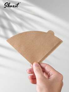 shoxil 50/100pcs Coffee Filter, V-Shaped Coffee Filter Paper, Coffee Paper Filter, Disposable Coffee Tea Filters,Brown Fan-Shaped Coffee Filter Paper, Coffee Filter, V-Shaped Coffee Filter Paper, Coffee Paper Filter, Disposable Coffee Tea Filters For Pour Over And Drip Coffee Makerfor Pour Over And Drip Coffee Maker - Coffee Filter Paper - View 6