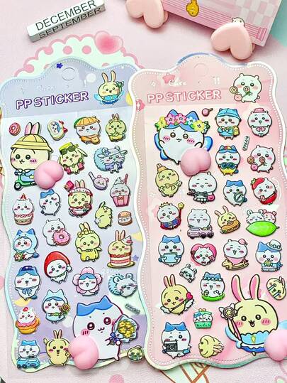 Aesthetic Stress Relief Stickers, Exclusive Custom Cute Designs With High Aesthetics, Smooth Texture Helps Relieve Stress, Adorable And Interesting Fashion Patterns, High-Quality Relaxation Stickers Suitable For Daily Stress And Anxiety Relief Decoration - Gifts. Ideal For Home Decor, Decoration, Party Decoration