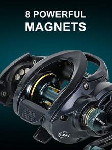 BILLINGS Máy câu Baitcasting - Hệ thống phanh từ tính, Tỷ số truyền tốc độ cao 7.2:1, Lực kéo tối đa 6KG, Ống cuộn kim loại, Dùng cho câu cá nước ngọt và nước mặn. - Nhiều màu - Xem 5