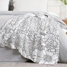 1pc Ocean World Adult Coloring Blanket With Sea Turtle, Starfish & Seahorse Patterns - Thickened Flannel All-Season Warm Throw For Adults &, Relax Coloring Book Pages Bedspread, Sofa Bed Cover, Marine Life Design Gift Her Gifts For Her, Him, Family, Boyfriend, Girlfriend, Father, Family, Mother, Lover, Daughter, Son, Grandfather, Grandmother, Friend, Classmate, Pet. Perfect Nap, Camping, Travel, Home, Daily Life, Office Decoration, Birthday, Anniversary, Valentine's Day, Thanksgiving, Christmas, Halloween, Mother's Day, Father's Day, Wedding, New Year Gifts,Back To School Season - 多色4 - 查看 5