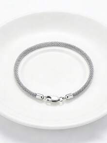 ORSA JEWELS 1 PC Genuine 925 Sterling Silver Popcorn Chain Bracelet Unique Women Hand Chain Gorgeous Jewelry For Birthday Party Christmas Gift - Silver - View 1