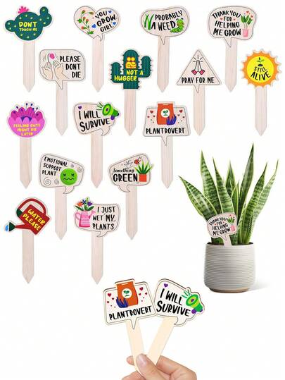 Funny Plant Tags - Garden Markers For Succulents, Flowers, Green Plants, Seedlings - Waterproof, Outdoor/Indoor Patio Tags, Garden Stakes For Succulents, Flowers, Green Plants; Waterproof, Outdoor Garden Plant Markers; The Perfect Gift For Plant Lovers,