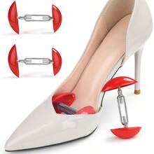 2pcs Universal Shoe Expander, Mini Heel Supports For Women & Men. Anti-Crease Keepers To Prevent Flattening, Adjustable Width & Height. Fits High Heels, Canvas Shoes, High-Tops & Dress Shoes. Essential Shoe Form Inserts For Storage, Display & Shaping - Multicolor - View 3